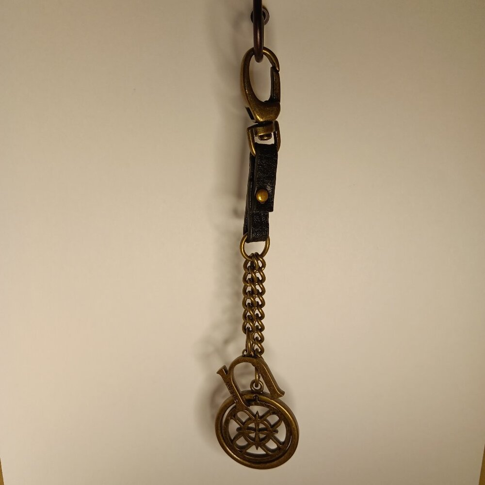 Nicole Miller Key Chain Fob Gold Tone